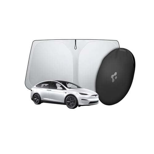 Spigen Windshield Sunshade for All Tesla Model X (2015 to Current) Triple-Coated Front Sun Shade - size: Model X
