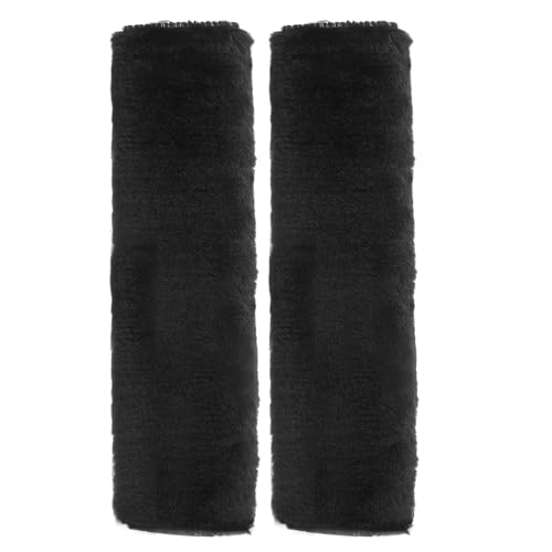 HARFINGTON 2pcs Car Seat Belt Pad Soft Fiber Seatbelt Shoulder Strap Covers Comfortable Driving Cushion Universal Car Accessories for Car, Black - color: Black