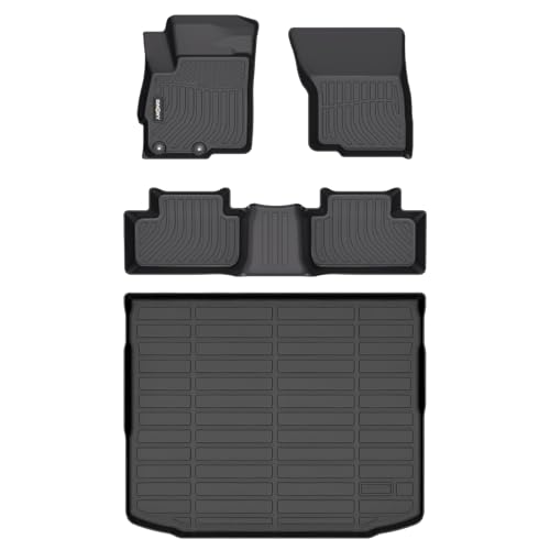 GINOWY-Floor Mats & Cargo Liner for Mitsubihi Outlander Sport 2011-2024, TPE All Weather Outlander Car Mats, Non-Slip Trunk Mat Floor Liners Waterproof Custom Fit Accessories Mats Black - style: 40) for Mitsubihi Outlander Sport 2011-2024 Full Set
