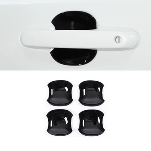 Black Door Handle Bowl Cup Cover Trim Compatible with Toyota Land Cruiser 250 Prado J250 LC250 2024 2025 Exterior Decoration Car Accessories 4PCS - color: Black Door Handle Bowl Cup Cover