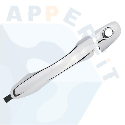 APPERFiT Exterior Door Handle w/Lock Cover End Cap for Front Door Left Driver Side Chrome Compatible with Kia Sorento 2016 2017 2018 2019 2020 Replaces 82651-C5010 82652-C5010 - size: FL