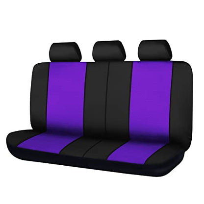 Flying Banner Rear Bench car seat Covers car seat Protectors Split 40/60 50/50 60/40 (Black & Purple, Value) - color: Black & Purple, size: Value