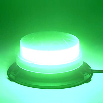 Green Led Emergency Strobe Beacon Lights with Magnetic Mount and 8 Flash Models Warning Safety Flashing Rooftop Signal Lamps for Vehicles Forklift Truck Tractor Golf (24-LED 12V-24V) - color: #4 Green