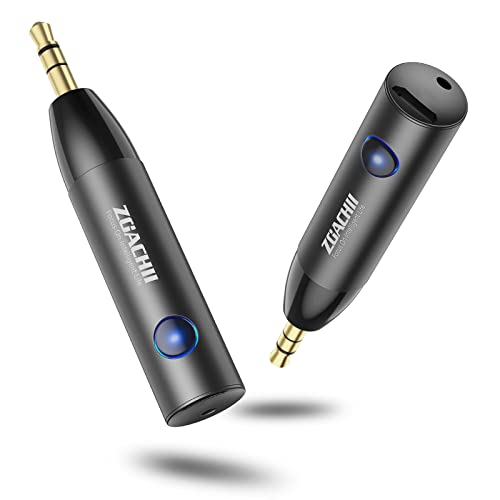 Bluetooth Aux Adapter for Car, Wireless Bluetooth 5.0 Audio Receiver with 3.5mm Jack for Vehicle Truck Home Stereo Speaker Headphone Music Streaming, Handsfree Calling, [1 Piece]
