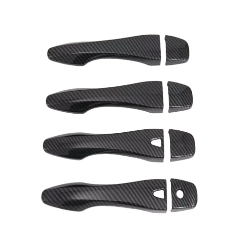 for Nissan Altima 2013-2018 ABS Carbon Fiber Side Smart Door Handle Covers Trims with Smart Hole