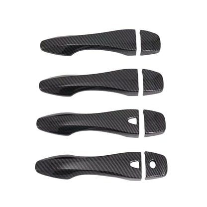 for Nissan Altima 2013-2018 ABS Carbon Fiber Side Smart Door Handle Covers Trims with Smart Hole