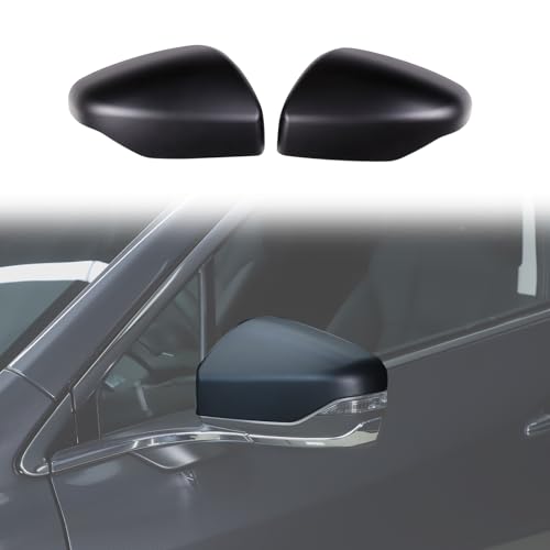 Car Rearview Mirror Cover compatible with Subaru Outback 2021-2025，ABS Exterior Door Side Rearview Mirror protective Cover Cap Decorative Accessories (Matt black) - color: Matt black