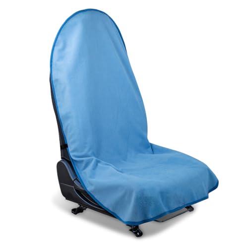 Waterproof Sweating Car Seat Cover for Post Gym Workout, Running, Swimming, Beach and Hiking, Universal Fit Non-Slip Bucket Seat Protector for Cars SUV Trucks, Machine Washable (Light Blue) - color: Light Blue