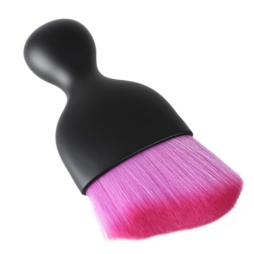 Car Detailing Brush, Soft Bristle Cleaning Brush, Scratch-Free Auto Duster Tool for Dashboard, Air Vents, Leather & Interior Cleaning (Black&Purple&Rose) - color: Black&Purple&Rose