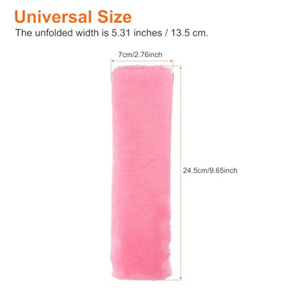 HARFINGTON 2pcs Car Seat Belt Pad Soft Fiber Seatbelt Shoulder Strap Covers Comfortable Driving Cushion Universal Car Accessories for Car, Pink - color: Pink