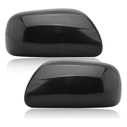 Pair Black Door Wing Side Mirror Cover Cap For Toyota Yaris 2006 2007 2008 2009 2010 2011 Left & Right Side - size: Left & Right Side