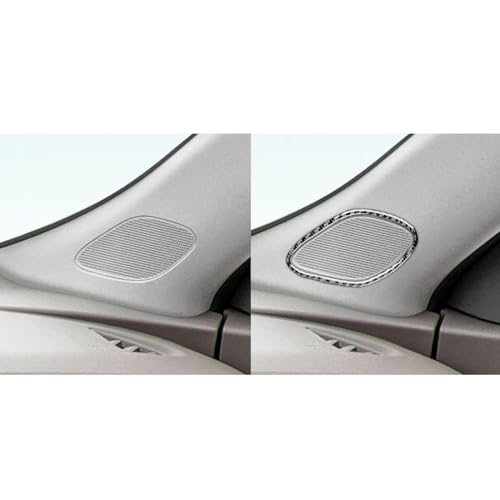 Black Carbon Fiber Compatible with Chevy/Chevrolet Malibu 2016-2025 2017 2018 2019 2020 2021 2022 2023 2024 Accessories Car A-Pillar Audio Component Speaker Cover Interior Trim Decal 2pcs - color: A-pillar Speaker