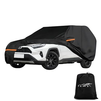Amooca Heavy-Duty Car Covers Custom Fit for Toyota RAV4 2005-2025 for Honda CRV 1997-2025 Waterproof Sun-Proof All Weather Snow Cover 420D with Door Zipper Cotton Lining - color: A13-Custom Fit Toyota RAV4/ Honda CRV