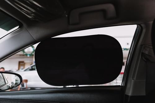 Car Window Shades - Certified 99.79% UVA & 99.95% UVB Sun Protection. Award Winning car Sun Shade for Side Windows. 4 Pack Semi Transparent 22" x 14" - Window Shade for car Baby by Kinder Fluff - color: 4x Semi-Transparent (Darker Shades), size: 22x14in (