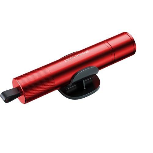 MOTORBUDDY Window Breaker Seatbelt Cutter, Car Window Breaker Tool, Emergency Glass Breaker and Auto Escape Tool，Car Accessories for Women - color: Red （1 pack)