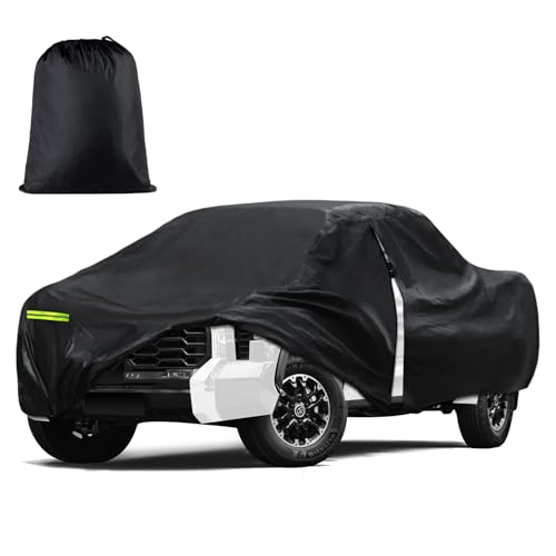 Car Cover Custom Fit for Toyota Tundra 5.5Ft Bed 2000-2025, Waterproof All Weather for Automobiles Full Exterior Cover Rain Sun Snow Protector with Door Zipper - size: Custom Fit Toyota Tundra 5.5Ft Bed