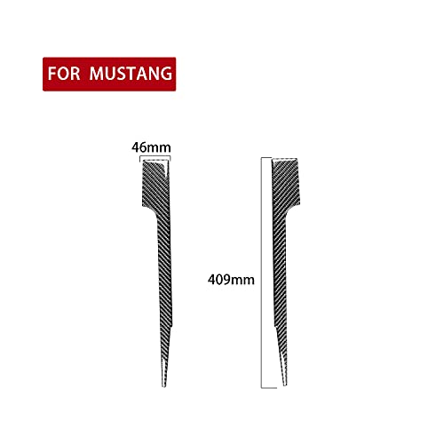 Real Soft Carbon Fiber Car Accessories Central Console Instrument Side Strips Interior Trim Stickers Compatible with Ford Mustang GT Shelby 2005 2006 2007 2008 2009 - color: Console Strips-black