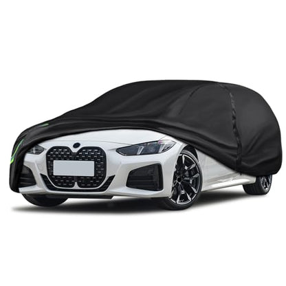 16-Layer 600D Heavy Duty Universal Full Car Cover for Outdoor & Indoor Use - All Weather Sun UV Rain Snow Dust Proof, Waterproof Scratch Resistant, Fits Sedan Body Length 197"-208"/16.4-17.3 ft - size: Sedan-533