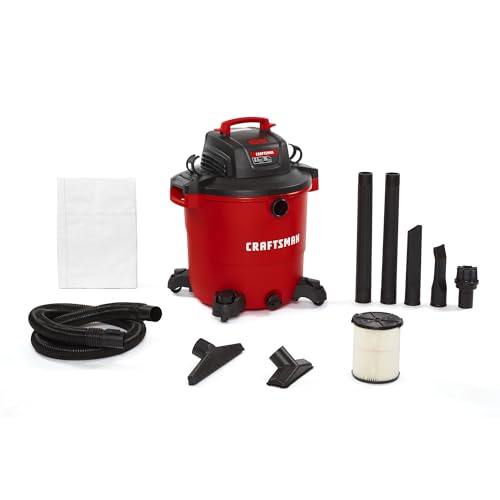CRAFTSMAN CMXEVBE17596 20 Gallon 6.5 Peak HP Wet Dry Vac, Heavy-Duty Shop Vacuum Wet and Dry with Filter, Dust Bag, Hose and Attachments for Shop, Garage, Jobsite Cleaning - size: 20 Gallon 6.5 Peak Hp W/Filter, Dust Bag, Hose