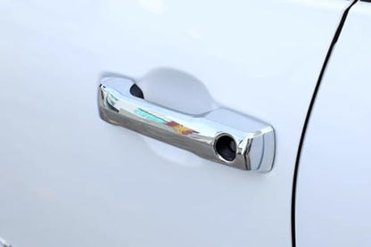 Car AccessoriesExterior Side Door Handles Cover Trime Without Smart Keyhole Compatible with Toyota Tundra/Sequoia 2026 2025 2024 2023 2022 (Chrome) 4PCS ABS - color: Chrome