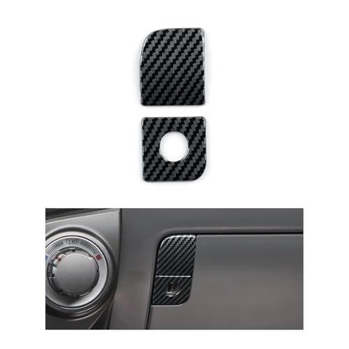 Car Carbon Fiber Decal Copilot Strorage Box ABS Sticker Cover Interior Trim Accessories for Toyota 4Runner SUV 2010-2025 Black - color: Copilot Strorage Box