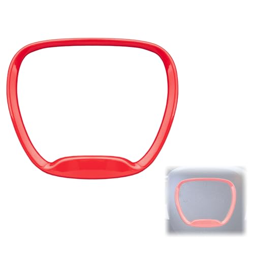 VANEST Central Control Steering Button Frame Trim Compatible with Dodge Challenger Durango 2015-2025, Car Interior Decoration Accessories (Red) - color: Red