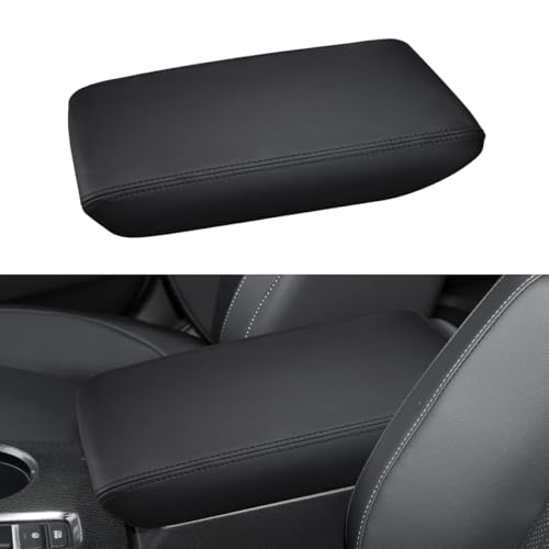 INTGET Center Console Cover for 2025 2026 Honda Civic Accessories 2022 2023 2024 Leather Interior 11th gen Civic Sport Hatchback Car Arm Rest Armrest Cover Lid Protector Seat Elbow (Black Stitches) - color: Black