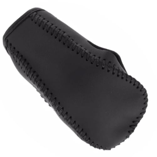 Riloer Gear Shift Knob Cover, Leather Shift Lever Cover, Compatible with New Buick 2015-2020, Compatible with Buick Envision 2014-2021, 1 Set (Black Thread) - color: Black Thread