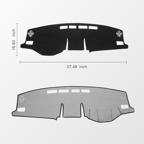 Custom Fit Dash Cover Compatible with Toyota RAV4 2019-2025 Dashboard Cover Accessories for RAV4 Non-Slip Polyester Dashboard Mat Custom Fit Center Console Sunshield Protector No Glare - size: RAV4 19-25(black)
