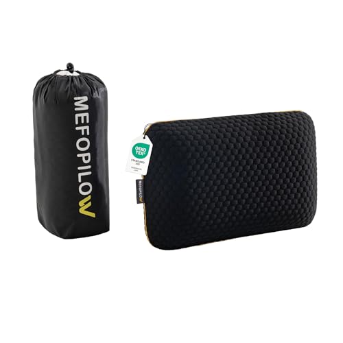 Memory Foam Travel Pillow with Washable Cover & Carry Bag – Compact, Soft & Breathable Neck Pillow for Airplane, Camping & Car (Black- Without Spare Cover, 15.7x9.8x3.9 inches) - color: Black- Without Spare Cover, size: 15.7x9.8x3.9 inches