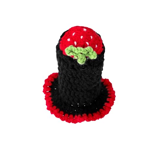 Crochet Shift Knob Cover, Universal Handmade Strawberry Boho Car Accessories for Women, Cute Shift Boots Knobs Cover Automotive Interior Fits Car Truck SUV (80#SC) - color: 80#SC