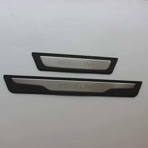 Fashion Style Door Sill Scuff Plate Guard Sills Protector Trim Compatible with Honda Ridgeline 2017-2022