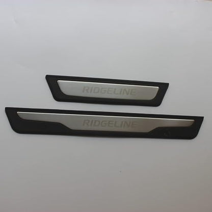 Fashion Style Door Sill Scuff Plate Guard Sills Protector Trim Compatible with Honda Ridgeline 2017-2022