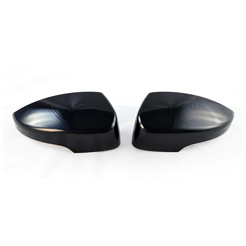 Trim Illusion Gloss Black Car Side Rear View Mirror Cover Caps Compatible with Ford EcoSport 2018-2022, MC6337BLK - color: Black