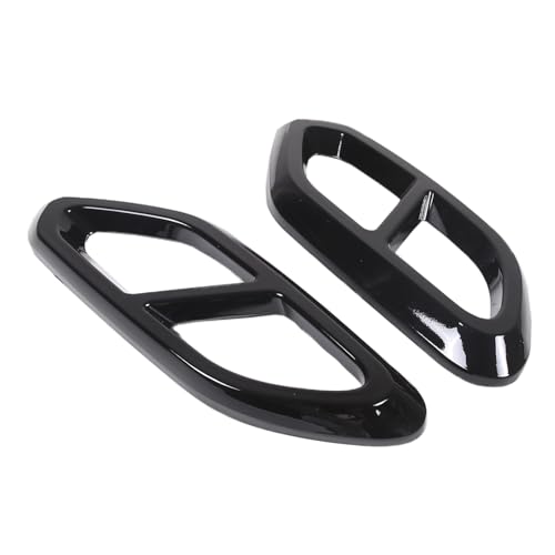 2PCS Car Exhaust Pipe Cover Compatible with Mercedes-Benz GLC Class 2023 Exhaust Tail Pipe Cover Trim Rear Bumper Exhaust Pipe Cover ABS Exterior Accessories (Glossy Black) - style: Glossy Black