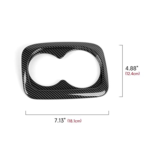 Car Cup Holder Water Cover Decals for 2022 2023 2024 2025 Honda Civic 11th Gen Accessories ABS Carbon Fiber Interior Stickers - color: Cup Holder Panel Frame