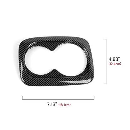 Car Cup Holder Water Cover Decals for 2022 2023 2024 2025 Honda Civic 11th Gen Accessories ABS Carbon Fiber Interior Stickers - color: Cup Holder Panel Frame