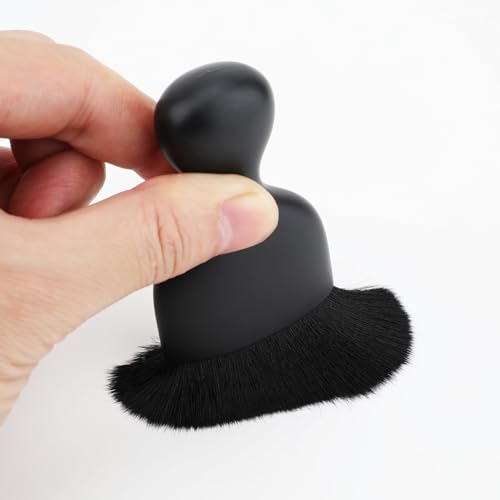 Car Detailing Brush, Soft Bristle Cleaning Brush, Scratch-Free Auto Duster Tool for Dashboard, Air Vents, Leather & Interior Cleaning (Black) - color: Black