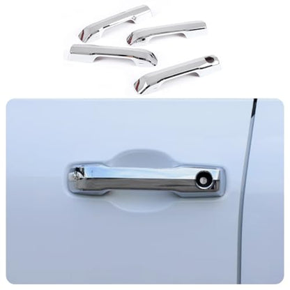 Car AccessoriesExterior Side Door Handles Cover Trime Without Smart Keyhole Compatible with Toyota Tundra/Sequoia 2026 2025 2024 2023 2022 (Chrome) 4PCS ABS - color: Chrome