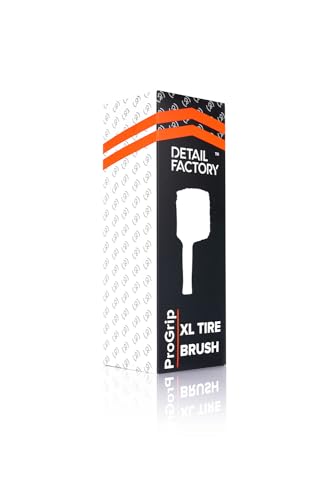 Detail Factory - ProGrip XL Tire Brush - Ergonomic ProGrip Handle - Stiff Synthetic Bristles to Cut Through Grime - Red and Black - color: Red, size: X-Large