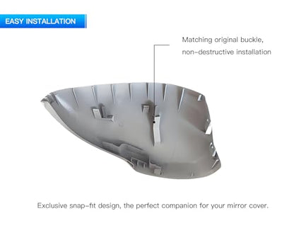 Driver Left Side Mirror Cover Cap Compatible with Honda Civic 2022-2024 Without Turn Signal White - color: Pearl White, size: Left Driver Side