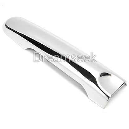 Dreamseek 8Pcs 4 Door Handle Cover Compatible with NlSSAN Versa 2012-2019, Juke 2011-2015, Cube 2009-2014 Exterior ABS Molding Protector Chrome Trim (w/o Smart Keyhole)