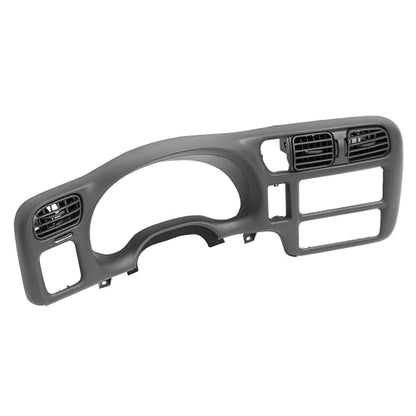 KUAFU Dash Trim Bezel Cover Compatible with 1998-2004 Checy Chevrolet S10/ Blazer GMC Jimmy Paint ABS Plastic Grey Center Console Radio Dashboard Panel Instrument Replacement Lid(Fit Single Din Only) - color: Gray