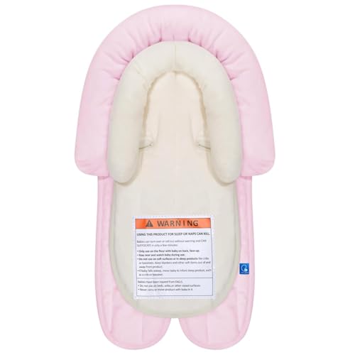 COOLBEBE New 2-in-1 Babybody Supports for Baby Newborn Infants - Extra Soft Stroller Cushion Pads Car Seat Insert, Seasons, Pink - color: Pink-1
