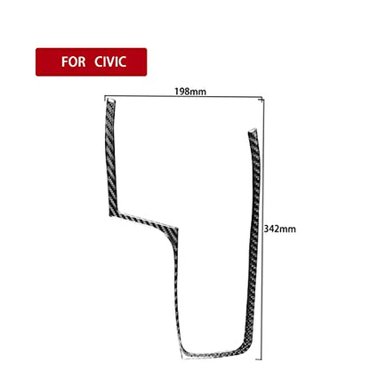 Real Carbon Fiber Center Console Gear Shift Surround Frame Interior Trim Sticker Cover Compatible with Honda Civic 9 Coupe/Sedan 2013 2014 2015 Accessories Black - color: Center Console Gear Shift Surround Frane