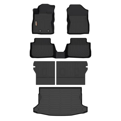 Binmotor-for Subaru Crosstrek 2024-2025 2026 & Subaru Impreza 2024-2026 All Weather Floor Mats & Cargo Liner & Back Seat Protector Mats, Car Mats for Crosstrek Accessories-Black - style: 7) Car Mats for Subaru Crosstrek (2024-2026)