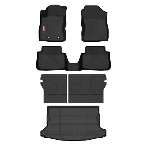 Binmotor-for Subaru Crosstrek 2024-2025 2026 & Subaru Impreza 2024-2026 All Weather Floor Mats & Cargo Liner & Back Seat Protector Mats, Car Mats for Crosstrek Accessories-Black - style: 7) Car Mats for Subaru Crosstrek (2024-2026)
