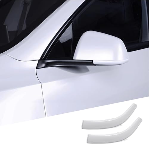 Side Mirror Trim Strip for Tesla Model 3, fit for Tesla 3 Exterior Accessories (White, Model 3) - color: White, size: Model 3