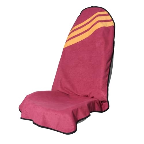 Waterproof Car Seat Cover Towel, Non-Slip Sweat Proof Car Seat Protector, Universal Fit for SUVs, Truck, Jeep Post Workout/Gym/Beach Front Seat Cover, Washable, for Sweaty Athletes (Maroon/Yellow) - color: MARO/Y