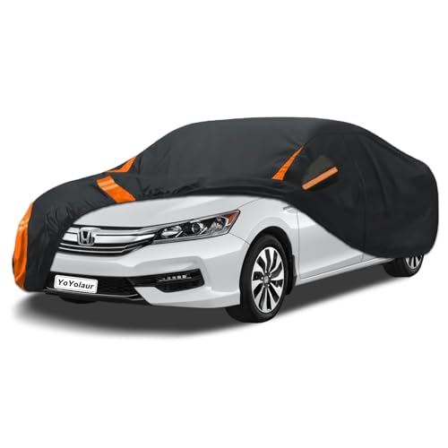 10-Layer Compatible with Honda Accord Car Cover Waterproof All Weather for Automobiles, Outdoor Full Exterior Covers Soft Cotton Lining with Door Zipper, Fit for Sedan/Coupe 2001-2025 - size: Custom Fit for Honda Accord